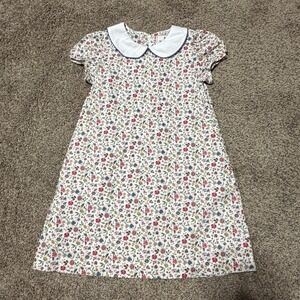 Classic Prep Girls Floral Dress Size 8 Peter Pan Collar Cottagecore